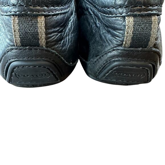 Coach Liam Driver Loafers Black Signature Jacquard Logo Print Coach Slide Sz 8.5 - Picture 14 of 16